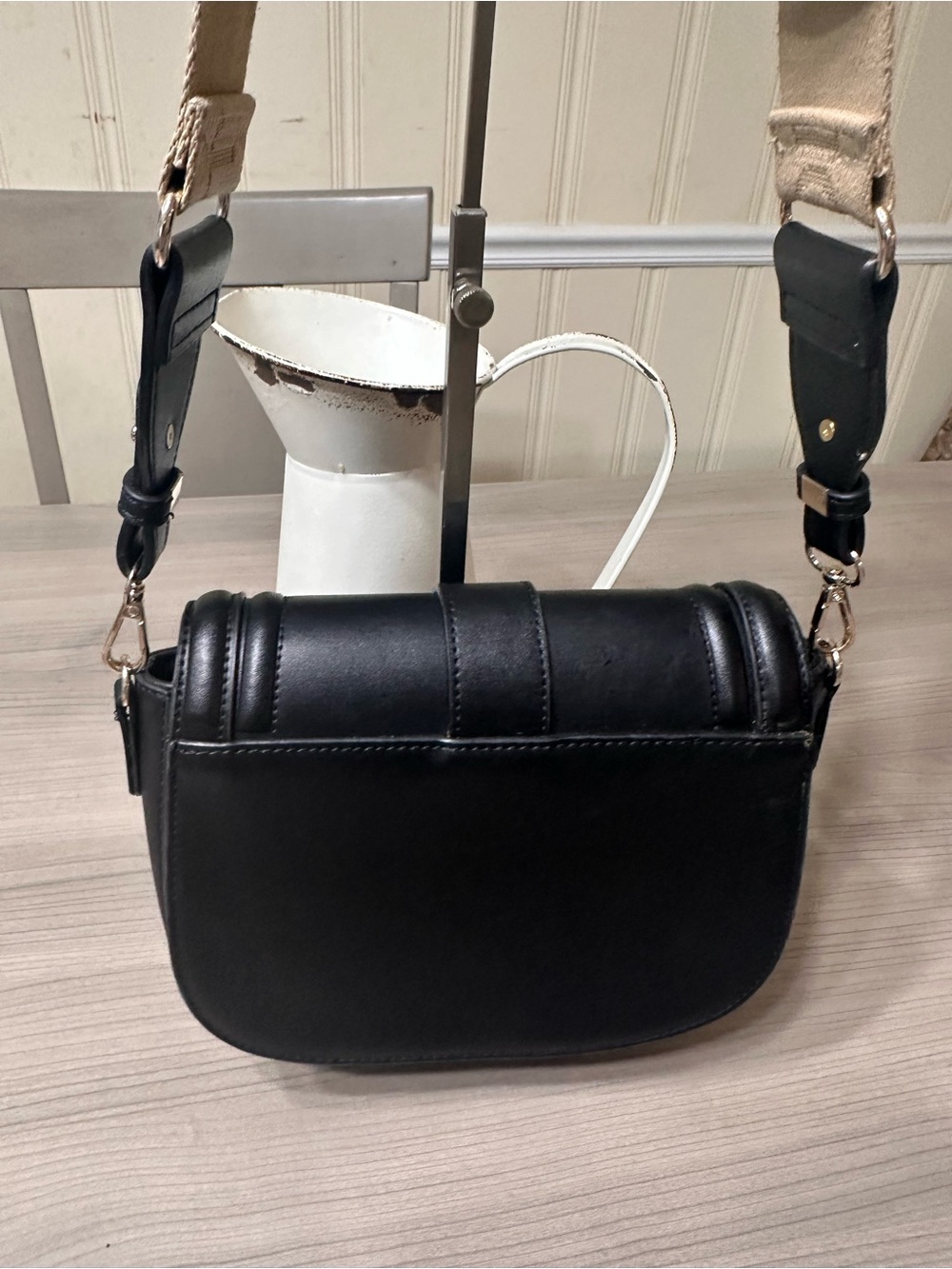 True Religion Black Crossbody Bag with Gold Hardware - Picture 8 of 12